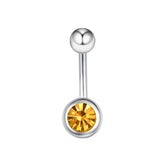 Metal color: Antique Bronze Plated, Main Stone Color: WHITE, Shapepattern: Curved barbell, Body Jewelry Type: Navel & Bell Button Rings, Body Jewelry Application Area: Body - 14g 1.6mm Crystal Belly Button Navel Ring Steel 5mm 8mm Ball 8mm - 16mm Bar Cur