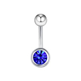 Metal color: Pure Gold Color, Main Stone Color: WHITE, Shapepattern: Curved barbell, Body Jewelry Type: Navel & Bell Button Rings, Body Jewelry Application Area: Body - 14g 1.6mm Crystal Belly Button Navel Ring Steel 5mm 8mm Ball 8mm - 16mm Bar Curved Ba