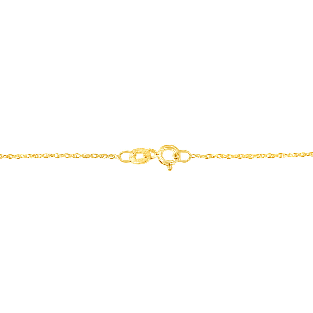 10K Yellow Gold 1/4 cttw Prong Set Round-Cut Diamond Open Heart 18" Pendant Necklace (K-L Color, I1-I2 Clarity)