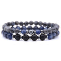 Color: Black Blue - Natural stone simple bracelet