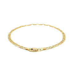 Gold chain bracelet on a white background