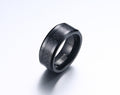 Color: US 7, style: A - 8MM carbon fiber tungsten steel ring black