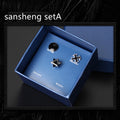 Color: Season setA - 925 Silver Men''s Earrings single fashionable silver earrings