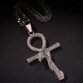 Color: Silver, Size: 18inch - European and American stainless steel diamond necklace