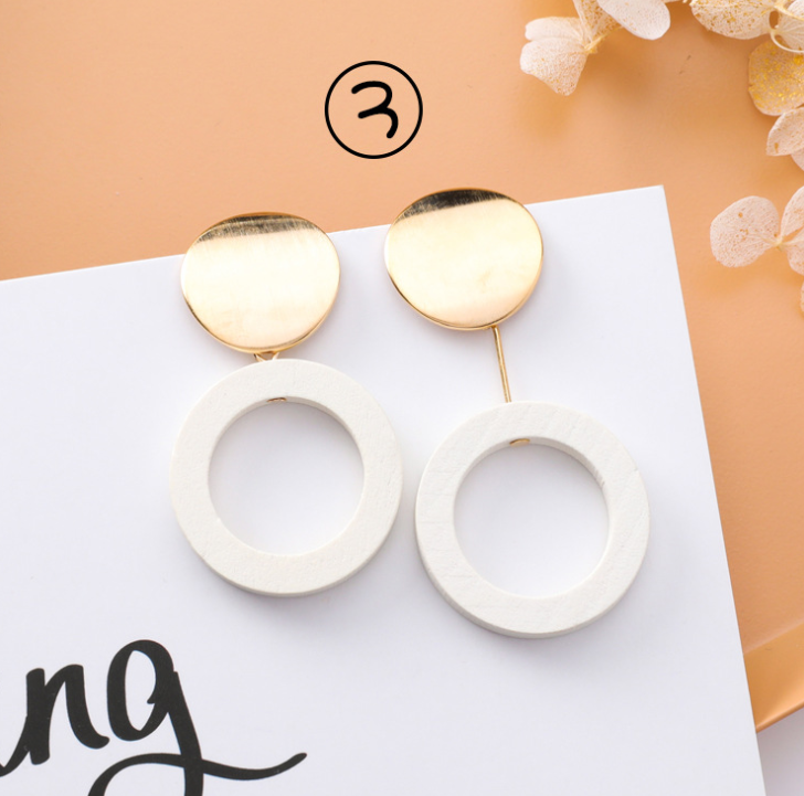 Long personality tassel earrings exaggerated wild earrings - Color: 3