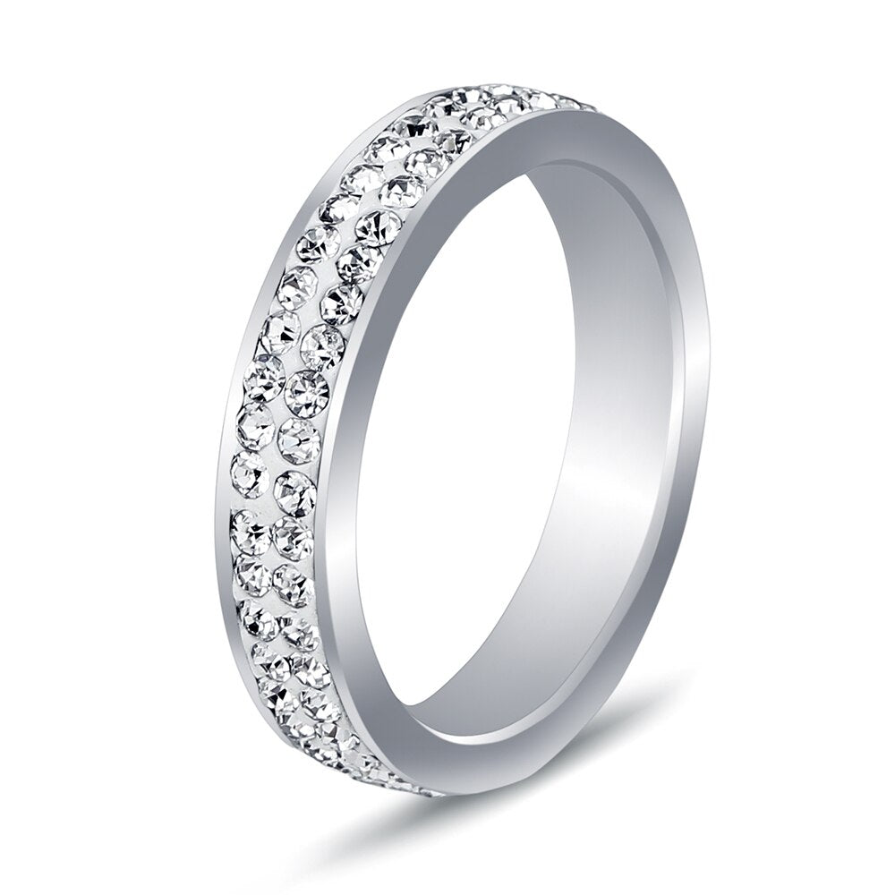 Color: Silver, Size: 7 - Stainless steel ring