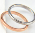 Color: Silver, Size: US6 - Titanium steel frosted fine ring joint ring couple ring