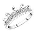 Size: HK 10 - Princess Queen Korean ring ring simulation diamond ring micro-inlaid zirconium diamond luxury crown crown female models