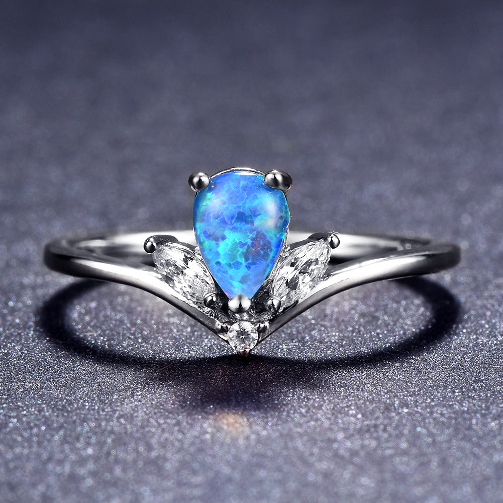 Color: Silver, Size: 9number - Exquisite and simple ring