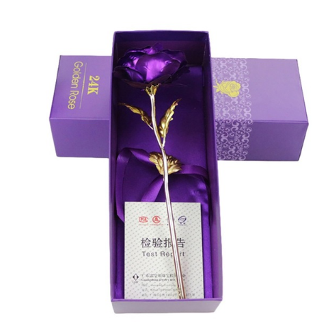 Color: Purple, style: No holder - Metal flower