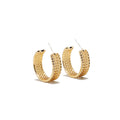 Korean New Geometric C-shaped Earrings Women Gold And Silver Simple Hollow