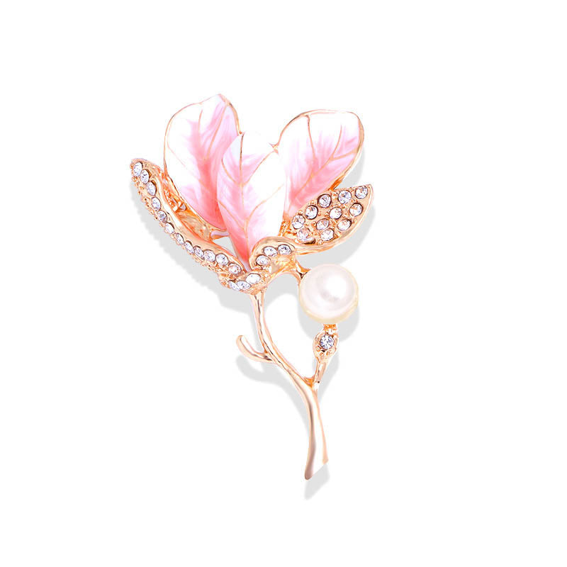 style: 49Style - Diamond Butterfly Cartoon Pearl Brooch