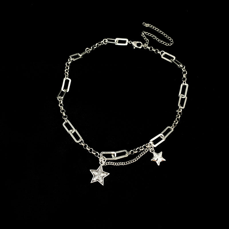 Hip Hop Cool Star Necklace Women''s Fashion Light Luxury