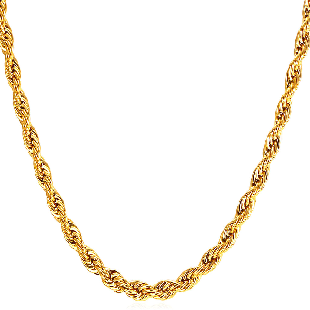 Color: 3MM Gold 71cm - Rope Chain
