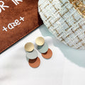 Color: Asymmetry - Female houndstooth retro temperament earrings