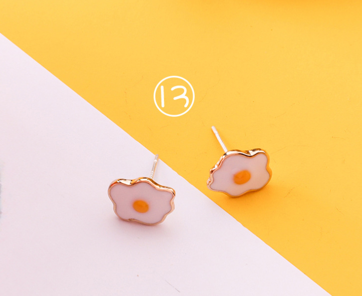 Color: 13 - Sweet summer series earrings girl heart orange orange earrings long personality temperament super fairy earrings