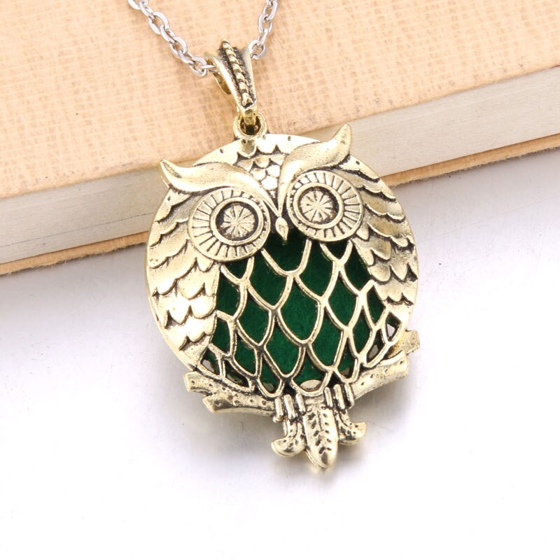 Style: I - Hollow Owl and Tree DIY Aromatherapy Essential Oil Necklace