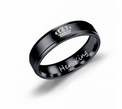 Color: BlackKing, Size: 9 - Ring - Her King and His Queen
