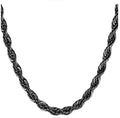 Color: 6MM Black 66cm - Rope Chain
