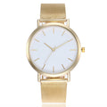 Color: Golde - Simple alloy mesh belt watch
