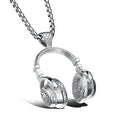Color: Steel pendant, Size: L - Music headset headset pendant