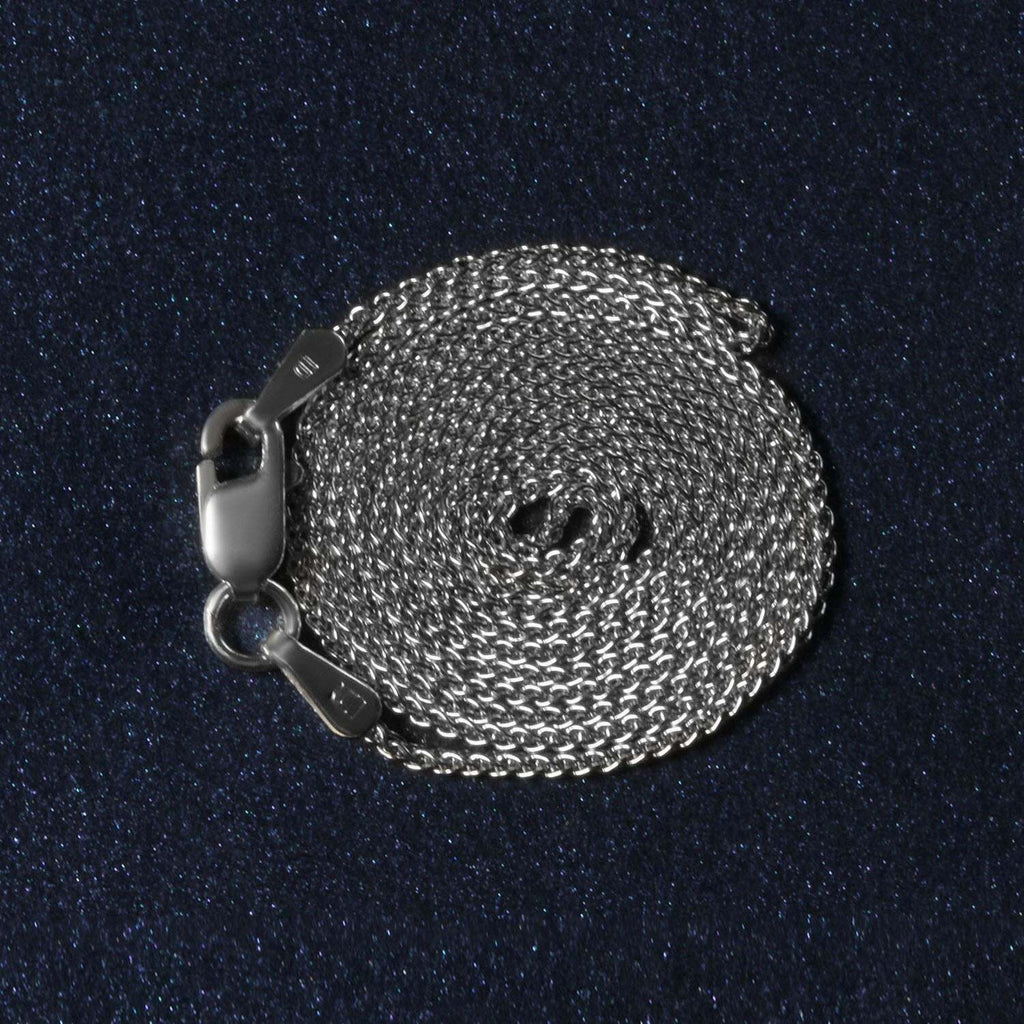 14k White Gold Round Wheat Chain (1.00 mm)