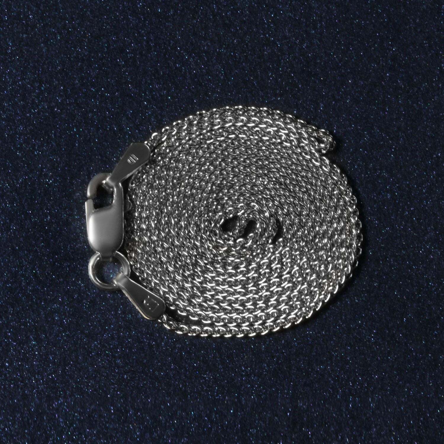 14k White Gold Round Wheat Chain (1.00 mm)