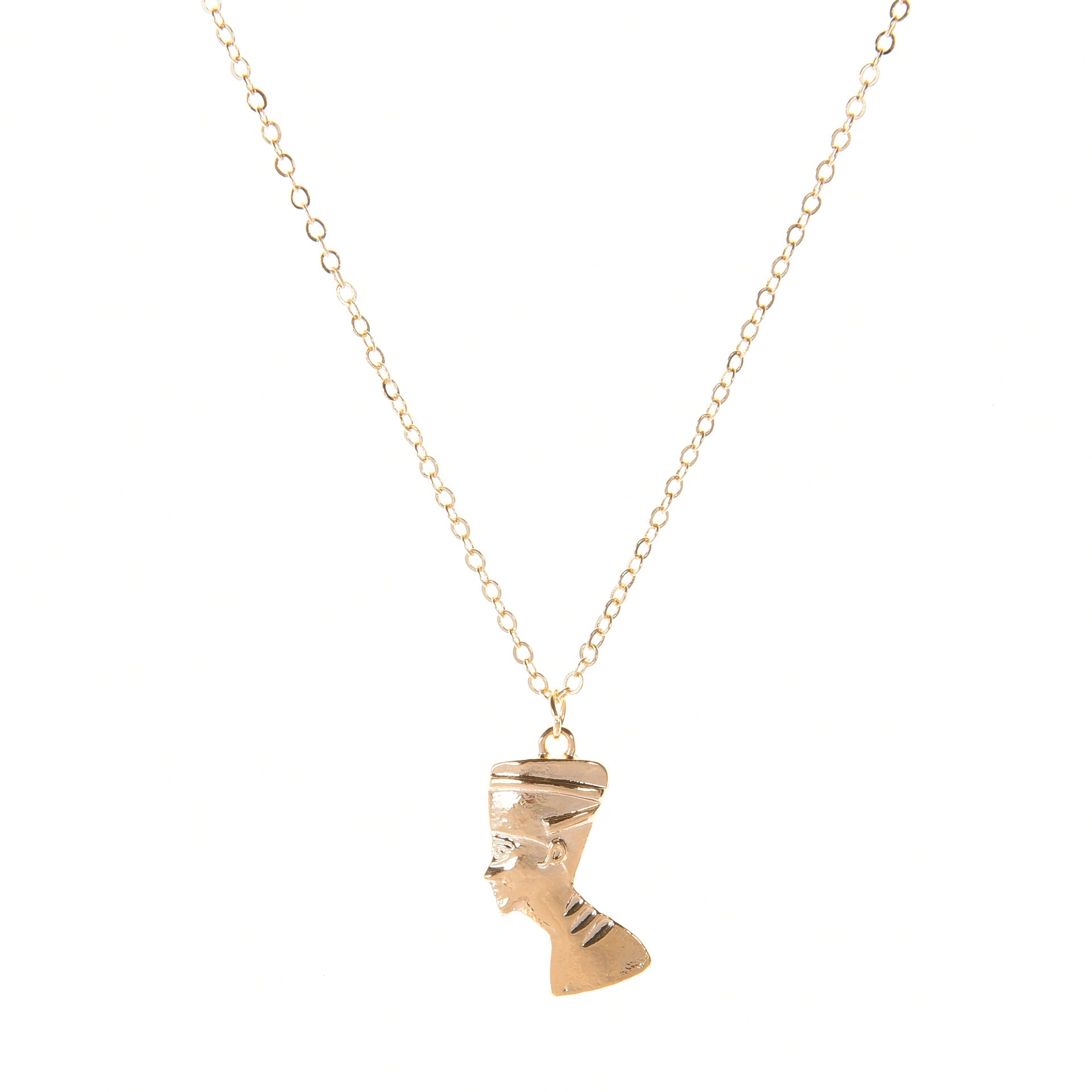 Color: Two color - Ancient Egyptian Queen Necklace Pendant Light Gold Egyptian Neferti Avatar Jewelry