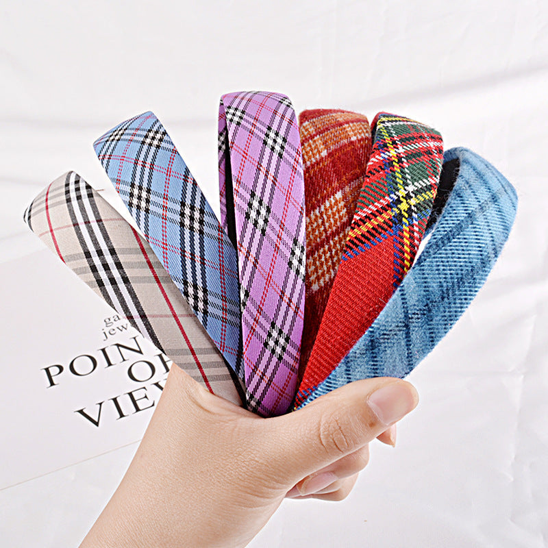 Color: Green, Quantity: Q3pcs - Floral Fine Hair Band Set Fabric Printing  Headband