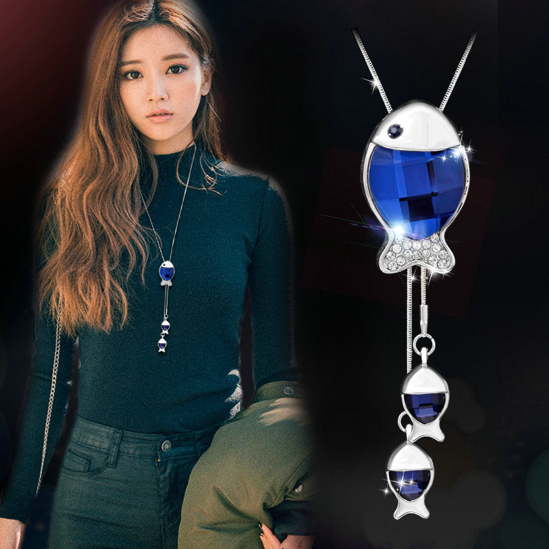 style: 12 - Japan and South Korea long winter sweater chain necklace female fashion jewelry pendant all-match dress factory direct supply
