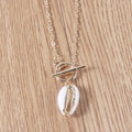 Color: Gold A - Shell pearl scallop necklace
