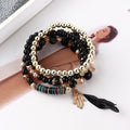 Color: Black C - Bohemian simple and versatile multi-layer bracelet