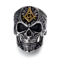 Color: Intergolden, Size: 12 - Punk domineering personality ring