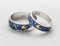 Color: Couple - MOON STAR CANVAS RESIZABLE RING