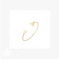 Color: 4style - Geometric brushed textured metal round bracelet