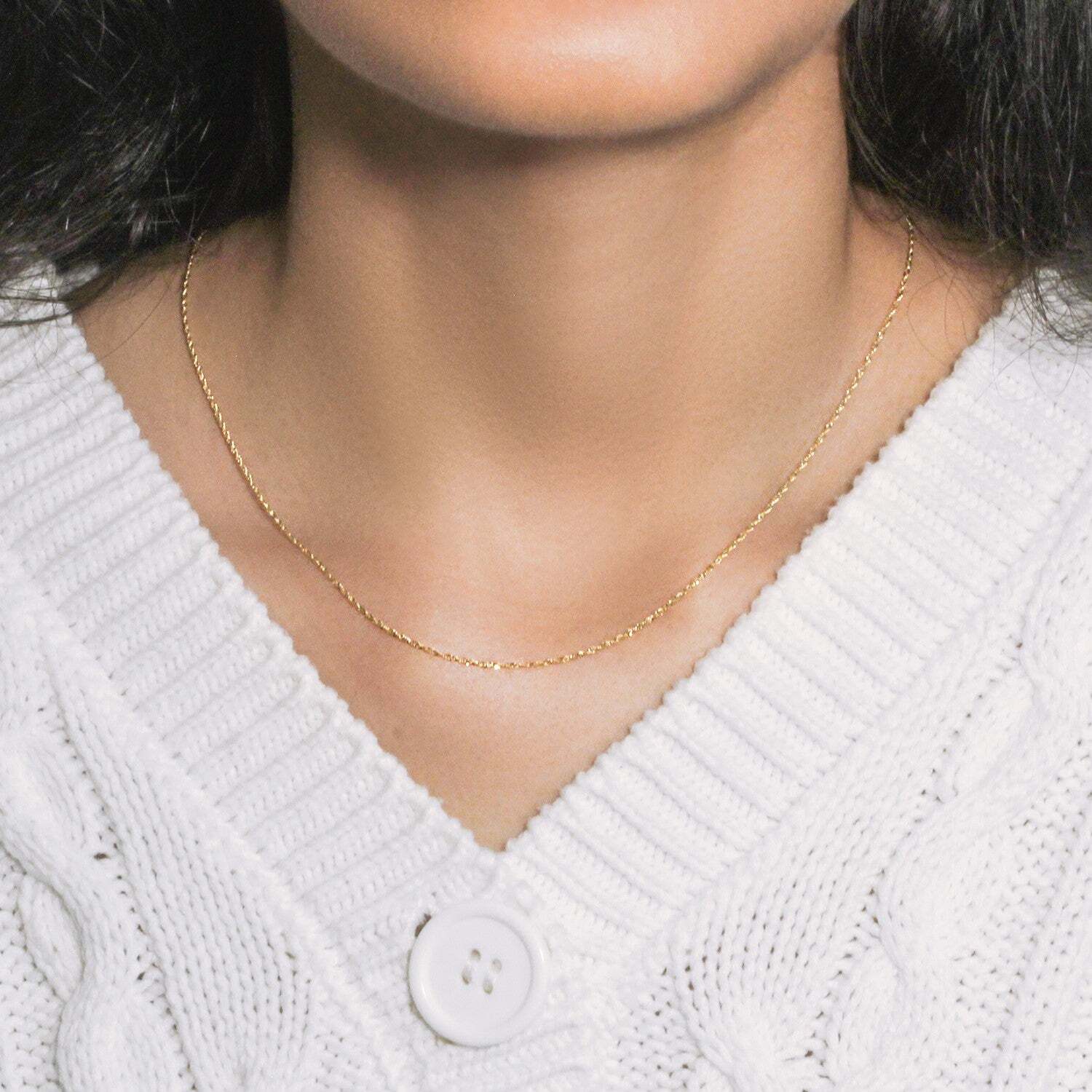 10k Yellow Gold Singapore Chain (1.10 mm)