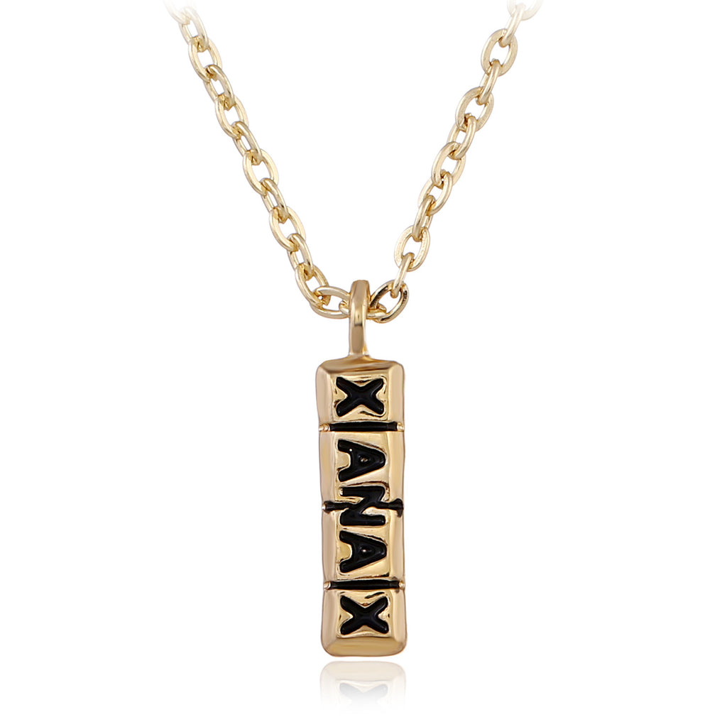 Punk Hip Hop Letter Full Rhinestone Pendant - style: K