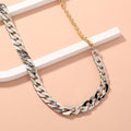 Hip-hop Street Thick Chain Stitching Cuban Chain OT Buckle Necklace