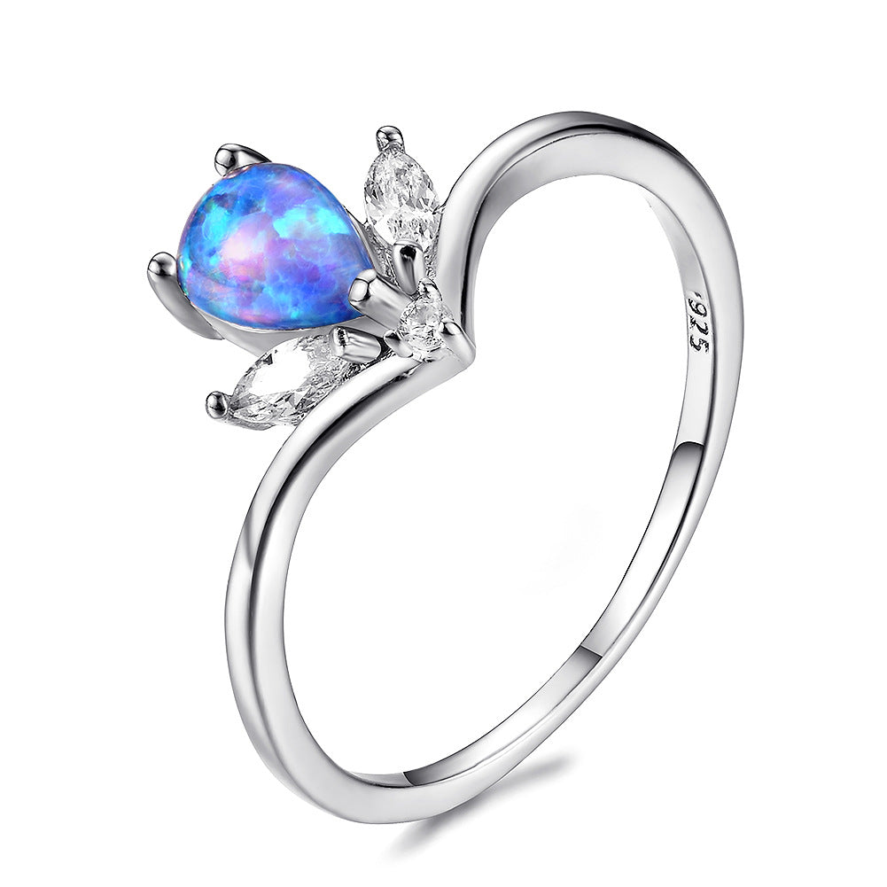 Color: Silver, Size: 9number - Exquisite and simple ring