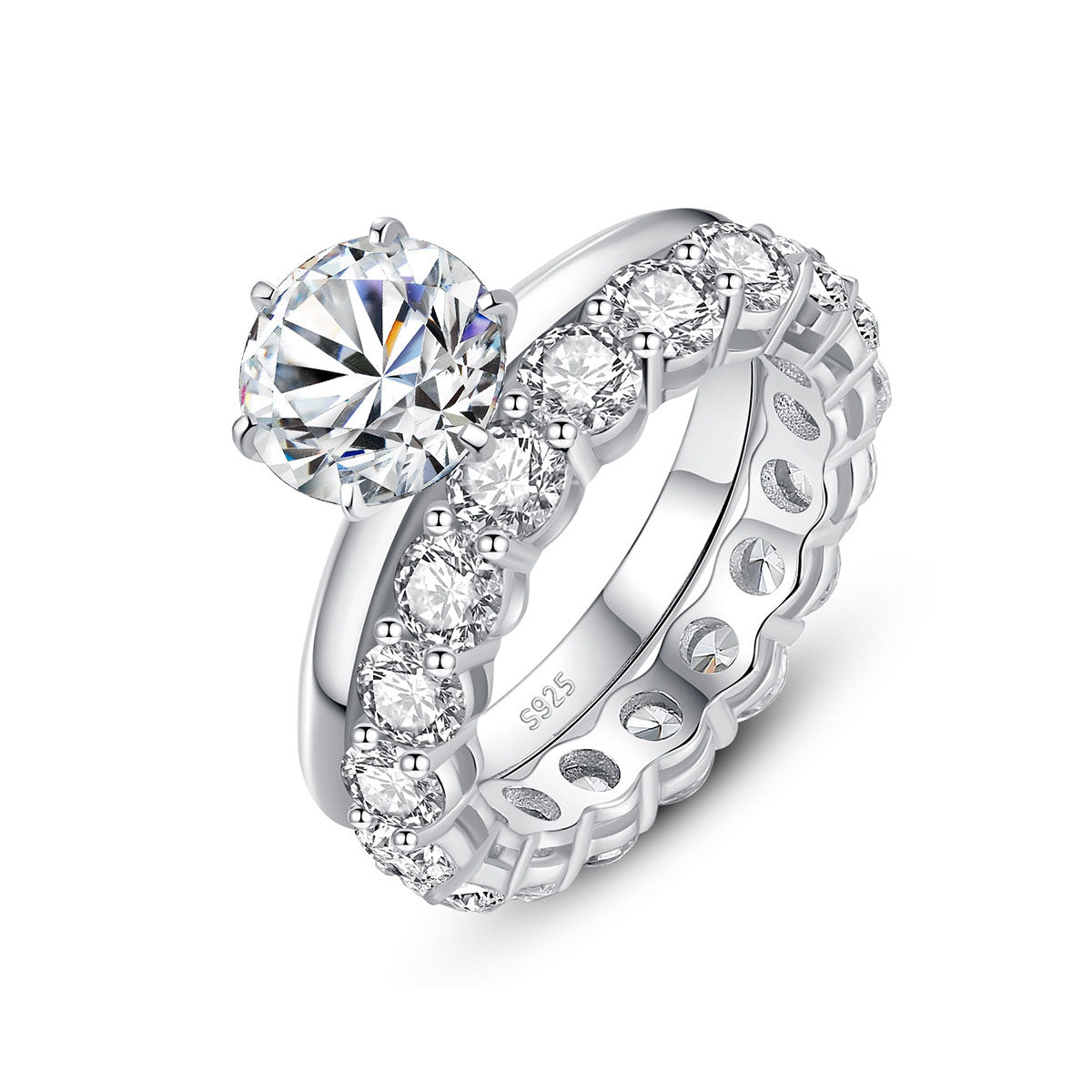 Fashion S925 Silver Female Moissanite Ring