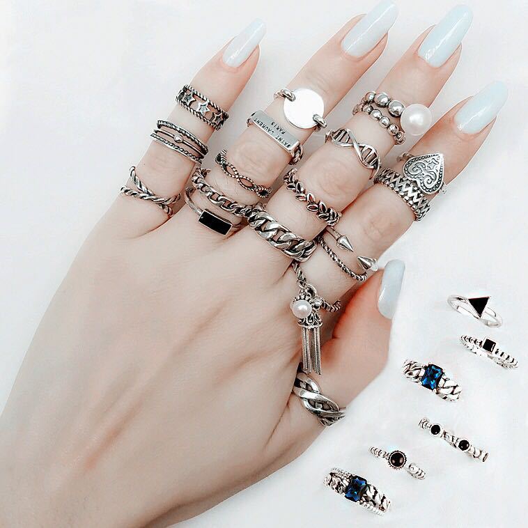 Size: Opening adjustable, Color: D - Index finger ring