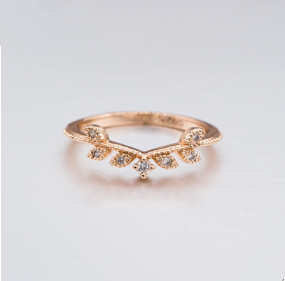 Color: Vice precepts, Size: US 8 - Europe and the United States new exquisite moonstone ring ring ring ladies accessories copper plated rose gold zircon party ring
