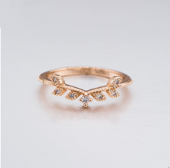 Color: Vice precepts, Size: US 8 - Europe and the United States new exquisite moonstone ring ring ring ladies accessories copper plated rose gold zircon party ring