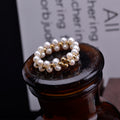 Color: White, Size: Number 11 12 - Freshwater pearl ring