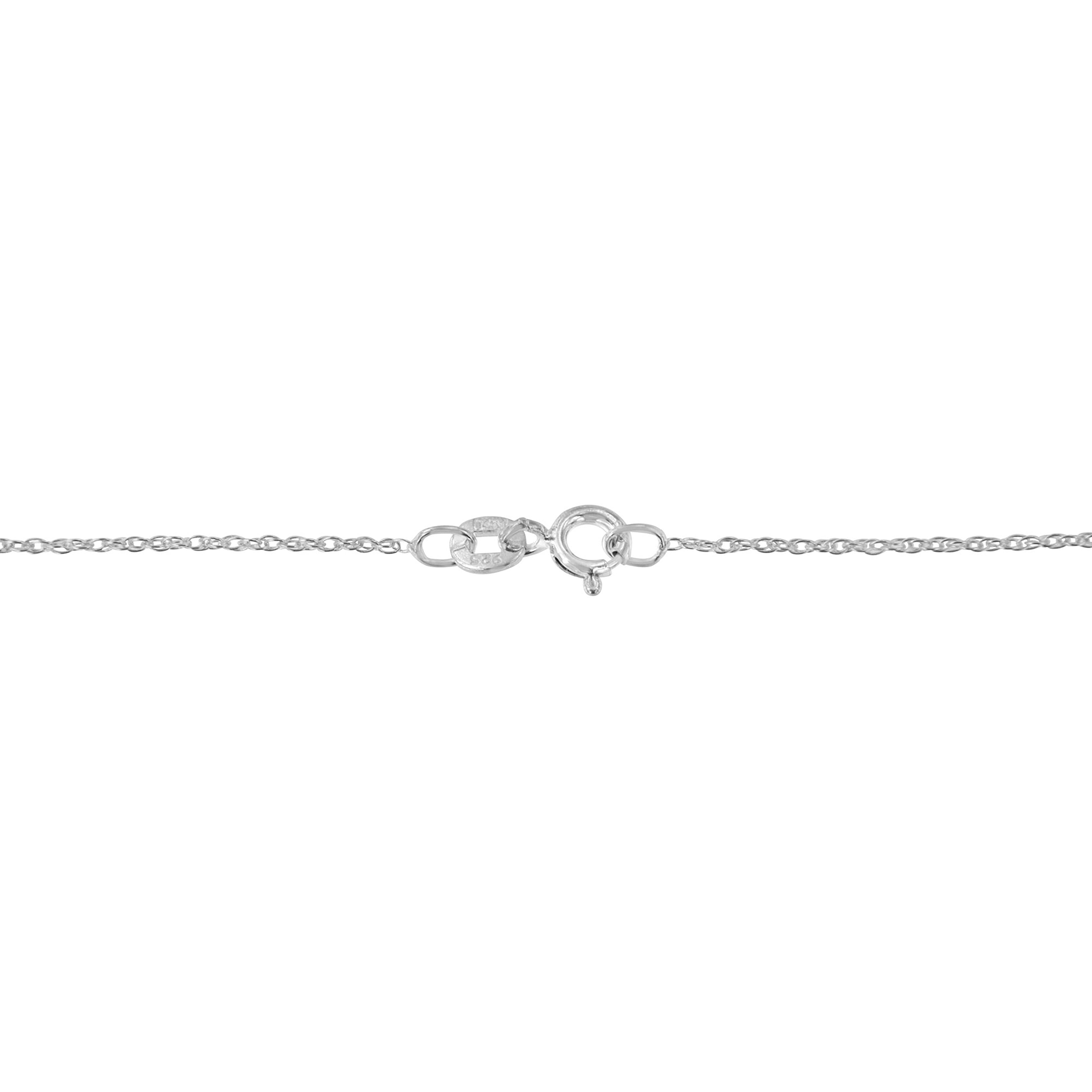 10K White Gold 1/10 Cttw Miracle Set Round-Cut Diamond Pear Shape 18" Pendant Necklace (H-I Color, SI2-I1 Clarity)