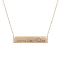 Gold Mama Bear Cub Plate Necklace
