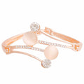 Rose Gold Crystal Hinge Cuff