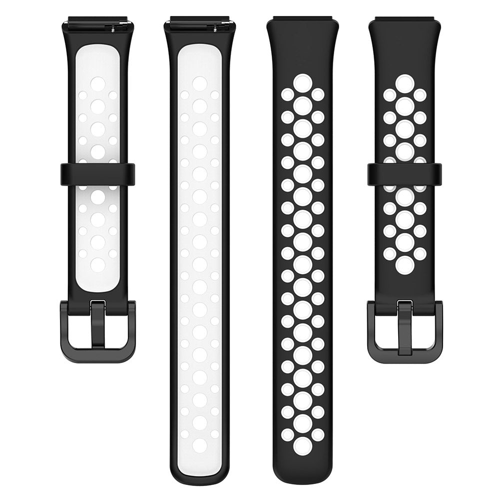 Two-color Watch Strap Soft Breathable Contrast Color Replacement Watchband Compatible For Huawei Band 7 midnight blue white