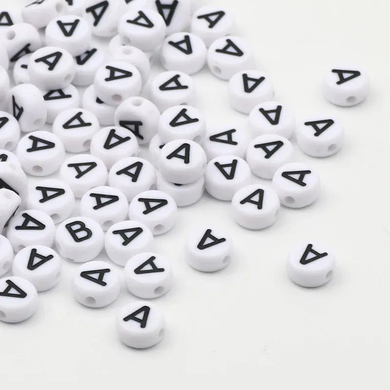 Color: plum, Item Diameter: 2mm - 50/100pcs/lot 7x4mm White Round A-Z Alphabet Letter Acrylic Loose Spacer Beads for Jewelry Making Diy Bracelet Accessories