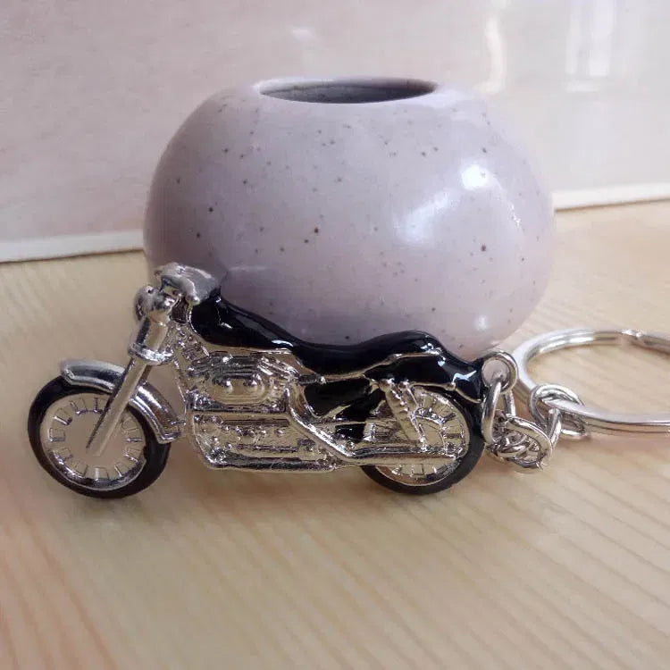 Color: Black - Mountain Motorcycle Pendants KeyChain New model Car Key Holder color metal Bag Charm Accessories 3D crafts Key Chain 1729